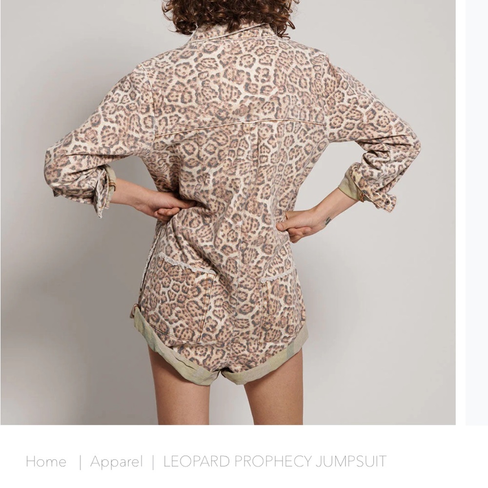 One Teaspoon Leopard Prophecy Jumpsuit Size SMALL